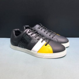 Fendi Embossed Leather Casual Sneakers For Men