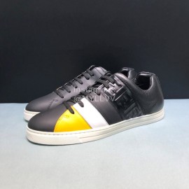 Fendi Embossed Leather Casual Sneakers For Men