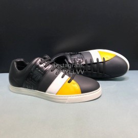 Fendi Embossed Leather Casual Sneakers For Men