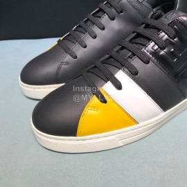 Fendi Embossed Leather Casual Sneakers For Men