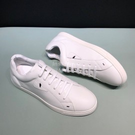 Fendi Leather Casual Lace Up Sneakers With Bag Bugs Eyes White For Men 