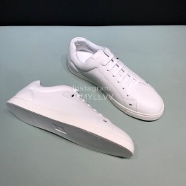 Fendi Leather Casual Lace Up Sneakers With Bag Bugs Eyes White For Men 