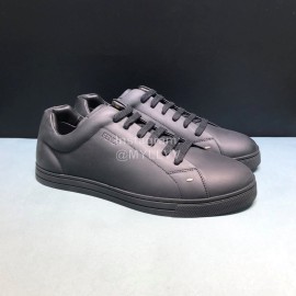 Fendi Leather Casual Sneakers For Men Black