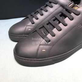 Fendi Leather Casual Sneakers For Men Black