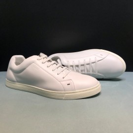 Fendi White Leather Casual Sneakers For Men 
