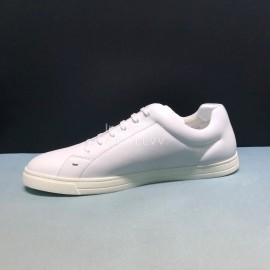 Fendi White Leather Casual Sneakers For Men 