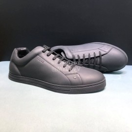 Fendi Black Leather Casual Sneakers For Men 