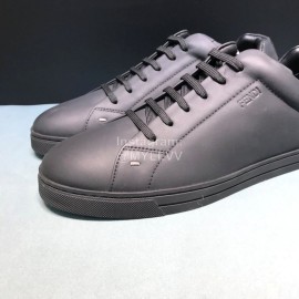 Fendi Black Leather Casual Sneakers For Men 