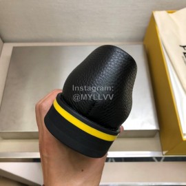 Fendi Calf Leather Casual Shoes For Men Black