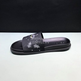 Fendi Embroidered Silk Cowhide Casual Slippers For Men Black