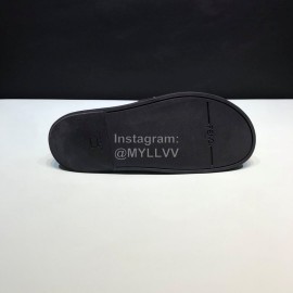 Fendi Embroidered Silk Cowhide Casual Slippers For Men Black