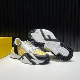Fendi Leather Nylon Thick Soled Sneakers For Men 