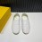 Fendi Soft Embossed Calf Leather Casual Shoes For Men White