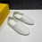 Fendi Soft Embossed Calf Leather Casual Shoes For Men White