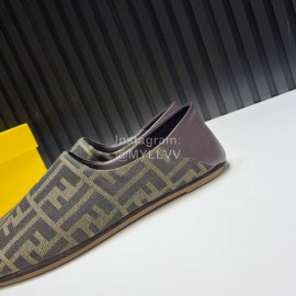 Fendi Soft Canvas Calf Leather Casual Shoes For Men