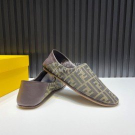 Fendi Soft Canvas Calf Leather Casual Shoes For Men