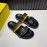 Fendi Leather Ribbon Sports Slippers For Men