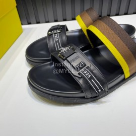 Fendi Leather Ribbon Sports Slippers For Men