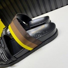 Fendi Leather Ribbon Sports Slippers For Men