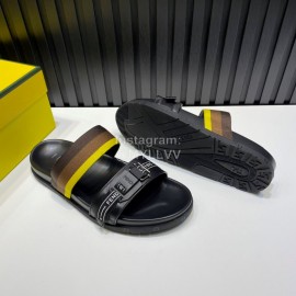 Fendi Leather Ribbon Sports Slippers For Men