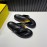 Fendi Leather Ribbon Sports Flip Flops For Men