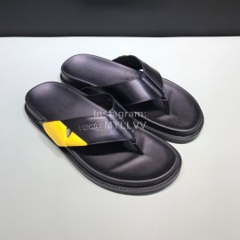 Fendi Leather Flip Flops With Bag Bugs Eyes For Men