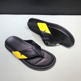 Fendi Leather Flip Flops With Bag Bugs Eyes For Men