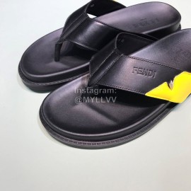 Fendi Leather Flip Flops With Bag Bugs Eyes For Men