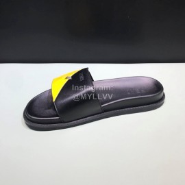 Fendi Leather Slippers With Bag Bugs Eyes For Men