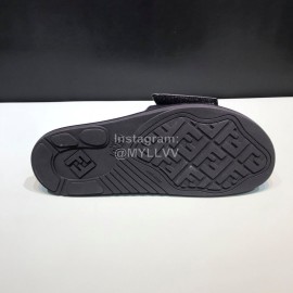 Fendi Leather Slippers With Bag Bugs Eyes For Men