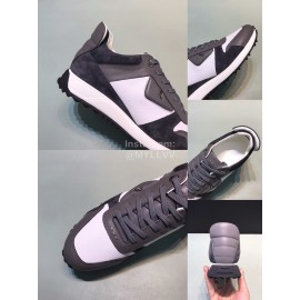 Fendi Matte Calfskin Casual Sneakers For Men Gray