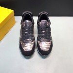 Fendi Matte Calfskin Casual Sneakers For Men 