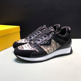Fendi Matte Calfskin Casual Sneakers For Men 