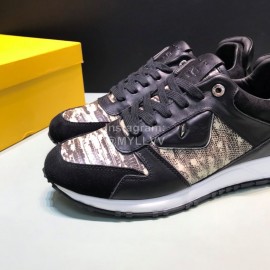 Fendi Matte Calfskin Casual Sneakers For Men 