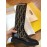 Fendi Fashion Calf Knitted Long Boots For Women Coffee