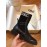 Fendi Fashion Black Calf Knitted Short Boots For Women