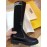 Fendi Fashion Black Calf Knitted Long Boots For Women