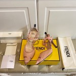 Fendi Fashion High Heel Sandals For Women Pink