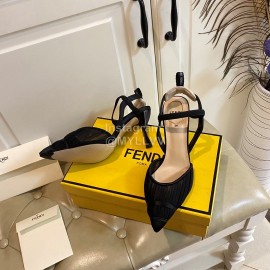 Fendi Fashion High Heel Sandals For Women Black