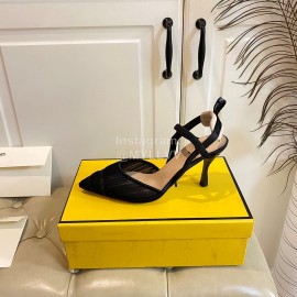 Fendi Fashion High Heel Sandals For Women Black