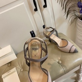 Fendi Fashion High Heel Sandals For Women Gray