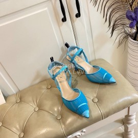 Fendi Fashion High Heel Sandals For Women Blue