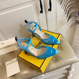 Fendi Fashion High Heel Sandals For Women Blue