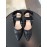 Fendi New Black Jacquard Ribbon Sheepskin High Heel Sandals For Women