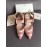 Fendi Fashion Pink Jacquard Ribbon Sheepskin High Heel Sandals For Women