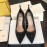 Fendi Black Silk Leather High Heels For Women 