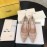 Fendi Pink Silk Leather High Heels For Women 