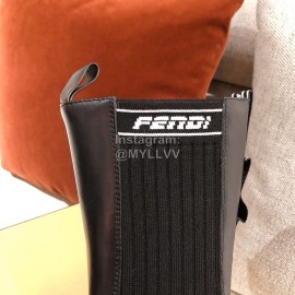 Fendi Fashion Black Leather Boots For Women