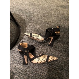 Fendi Spring And Summer New High Heel Sandals For Women Beige