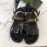 Fendi Summer Platform Black Patent Leather Sandals For Women